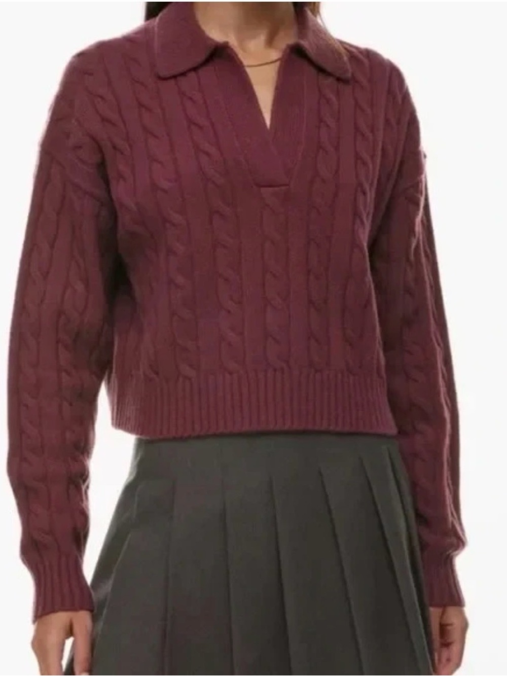 ARITZIA Sunday best Lottie sweater burgundy size S